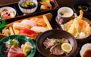 石蔵寿司御膳（天ぷら付き）